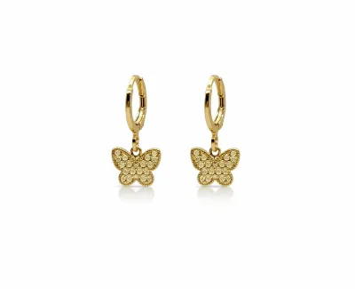 Huggie Butterfly Earrings - Gold