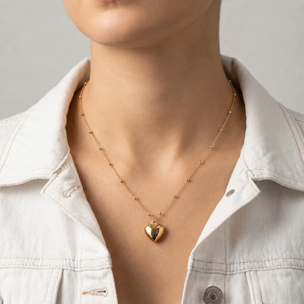 Gold Bubble Heart Pendant Gold Bubble Heart Pendant