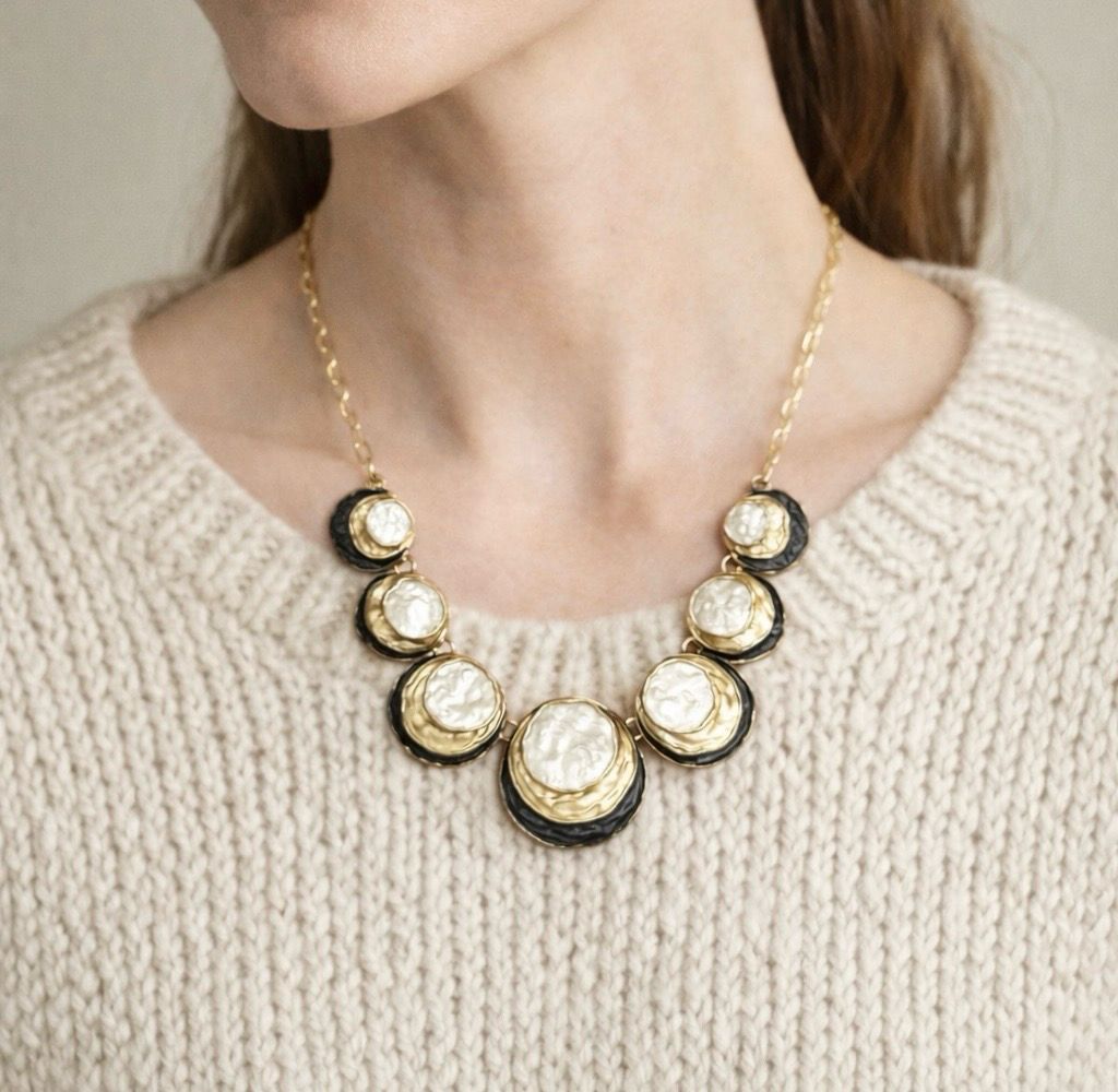 Statement Enamel Contemporary Necklace