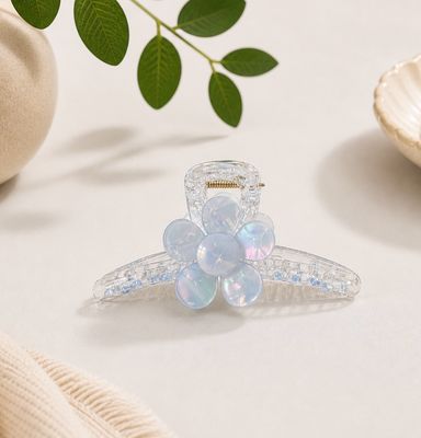 Blue Flower Hair Claw Clip Blue Flower Hair Claw Clip