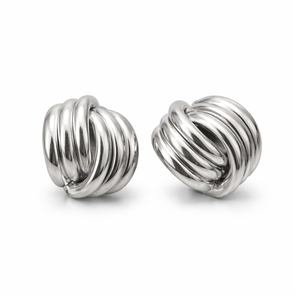 Twist Design Clip On Earrings