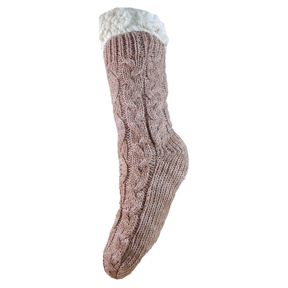 The Ultimate Cosy Sock! Beige Pink