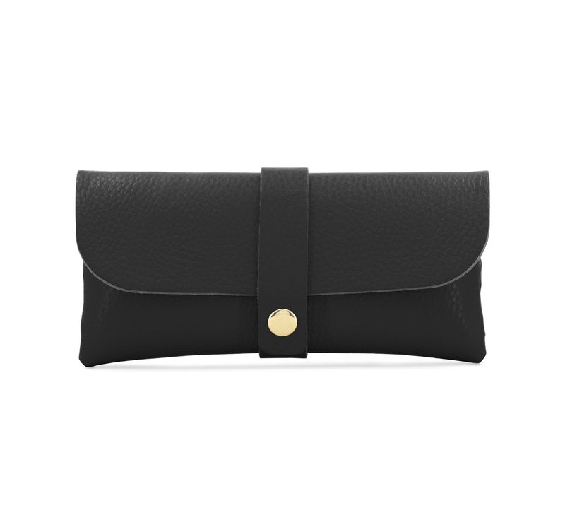 Leather Glasses Case - Black