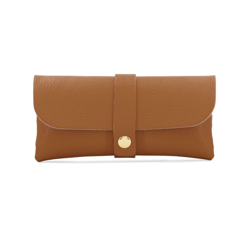 Leather Glasses Case - Tan