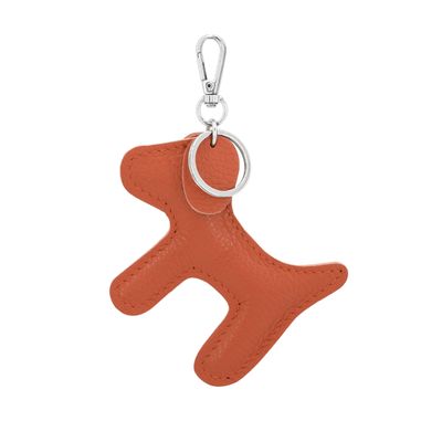 Leather Dog Keyring - Orange Leather Dog Keyring - Orange