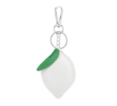 Leather Lemon Keyring - White Leather Lemon Keyring - White