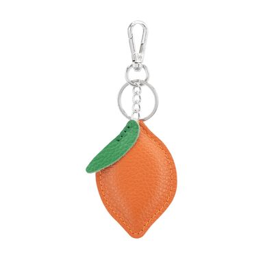 Leather Lemon Keyring - Orange Leather Lemon Keyring - Orange