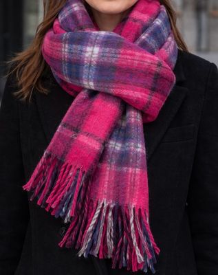 Chunky Check Scarf - Pink Chunky Check Scarf - Pink