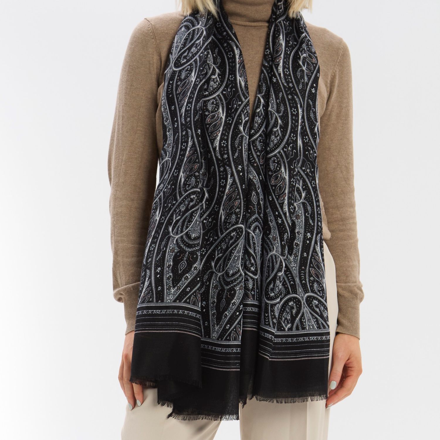 Black Paisley Scarf Black Paisley Scarf