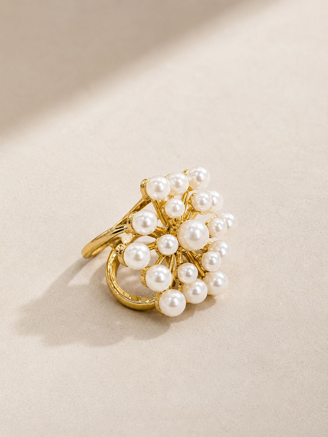 Scarf Ring For Lightweight/ Skinny Scarf Pearl Design