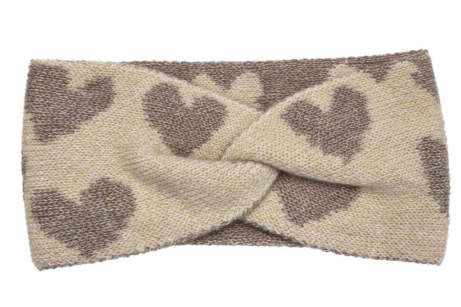 Winter Headband - Beige Heart Winter Headband - Beige Heart
