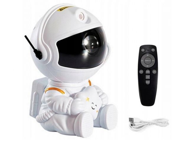 ASTRONAUTA lampka nocna LED, projektor nieba i gwiazd
