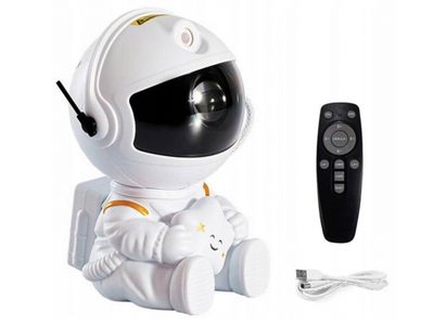 ASTRONAUTA lampka nocna LED, projektor nieba i gwiazd