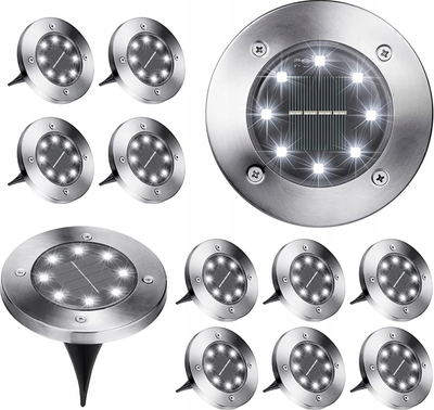 Lampa solarna 8 LED najazdowa gruntowa