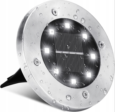 Lampa solarna 8 LED najazdowa gruntowa