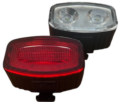 Światła 2 Lampy rowerowe LED przód tył+USB