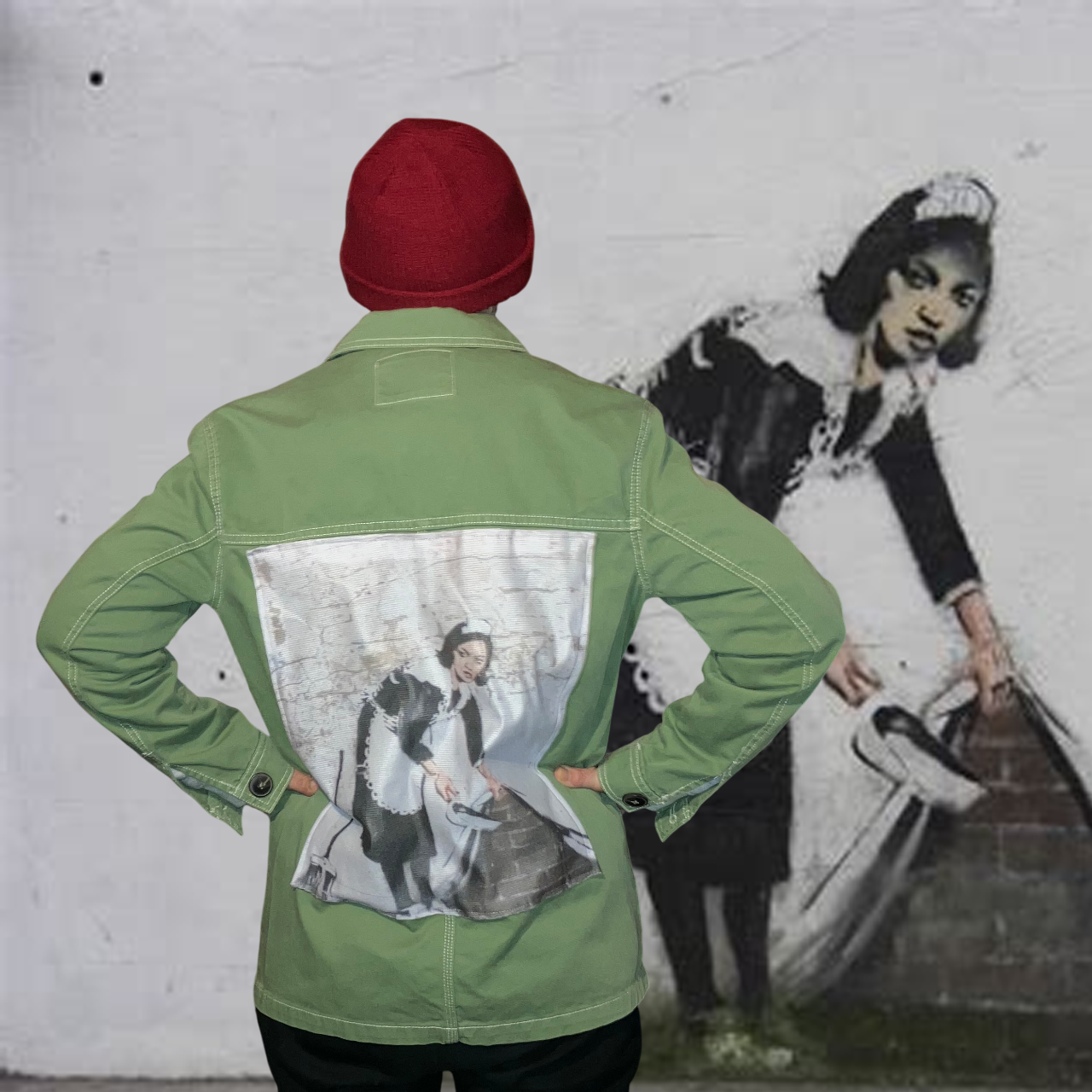 Veste style workwear Banksy Sweeping it under the carpet