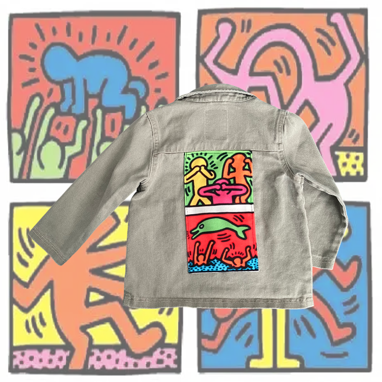 Veste bébé worker Keith Haring