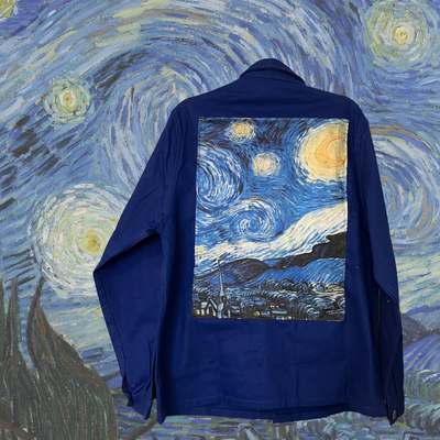 Veste bleu de travail Van Gogh La nuit étoilée