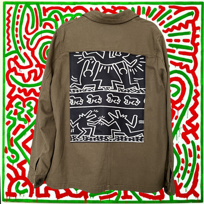 Veste kaki Keith Haring