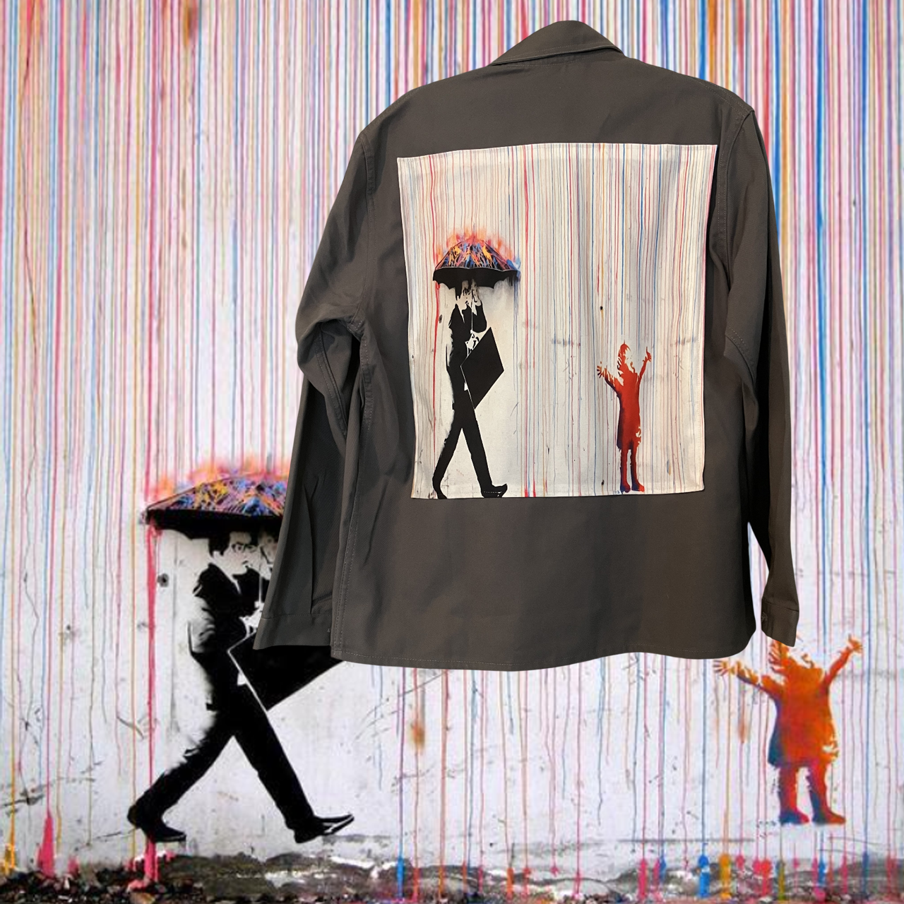 Veste de travail grise Banksy