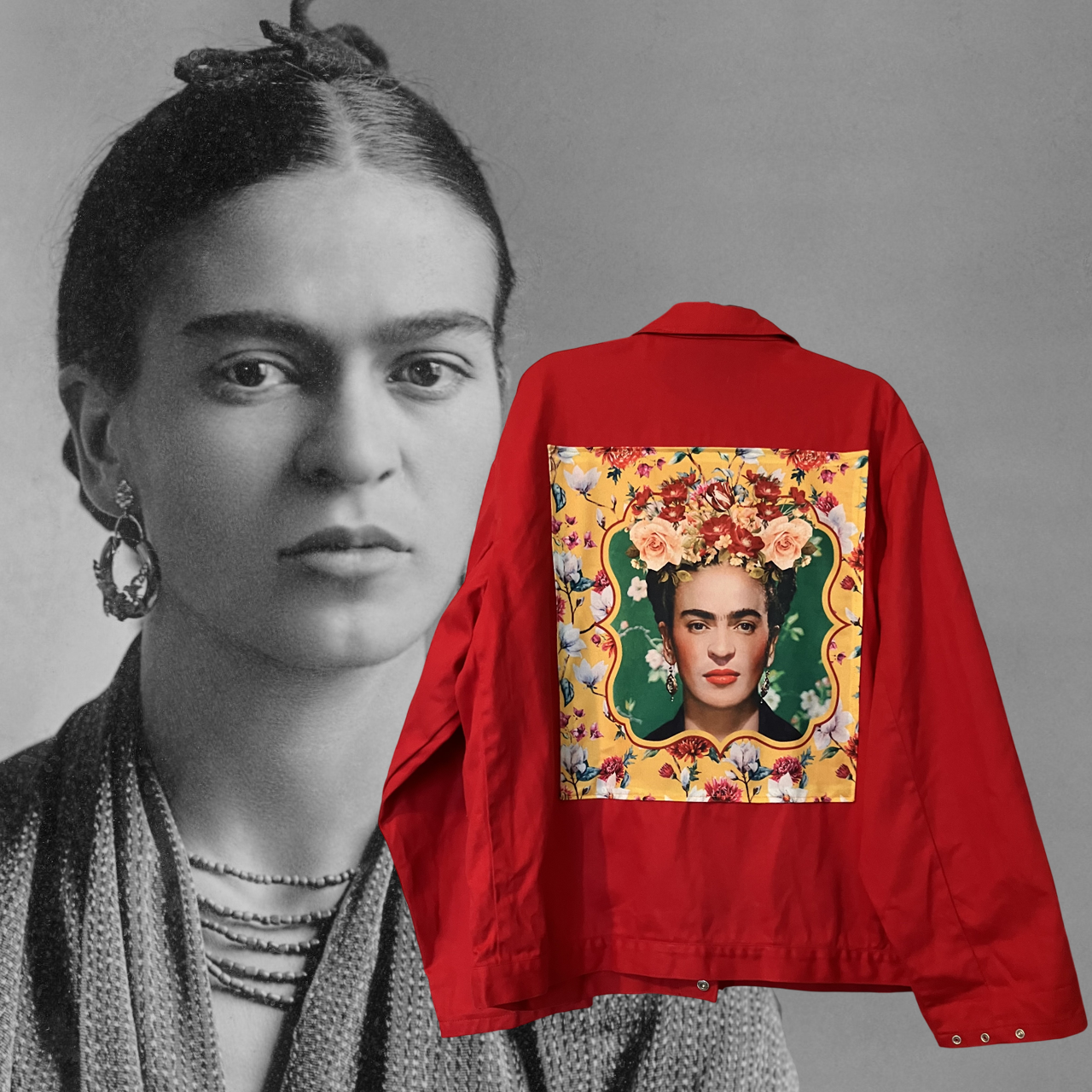 Veste style workwear Frida Kahlo