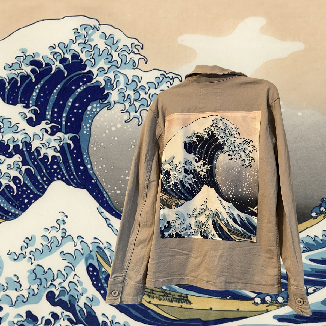 Veste Style workwear Hokusai La Grande Vague