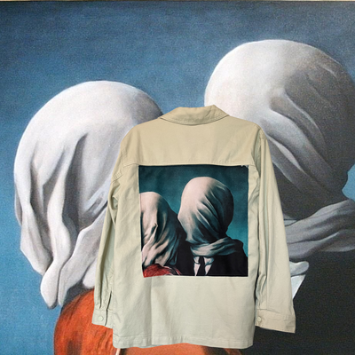 Veste style workwear René Magritte Les amants