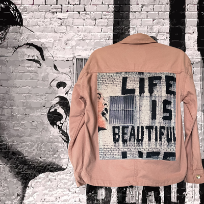 Veste style workwear Banksy Life is beautiful