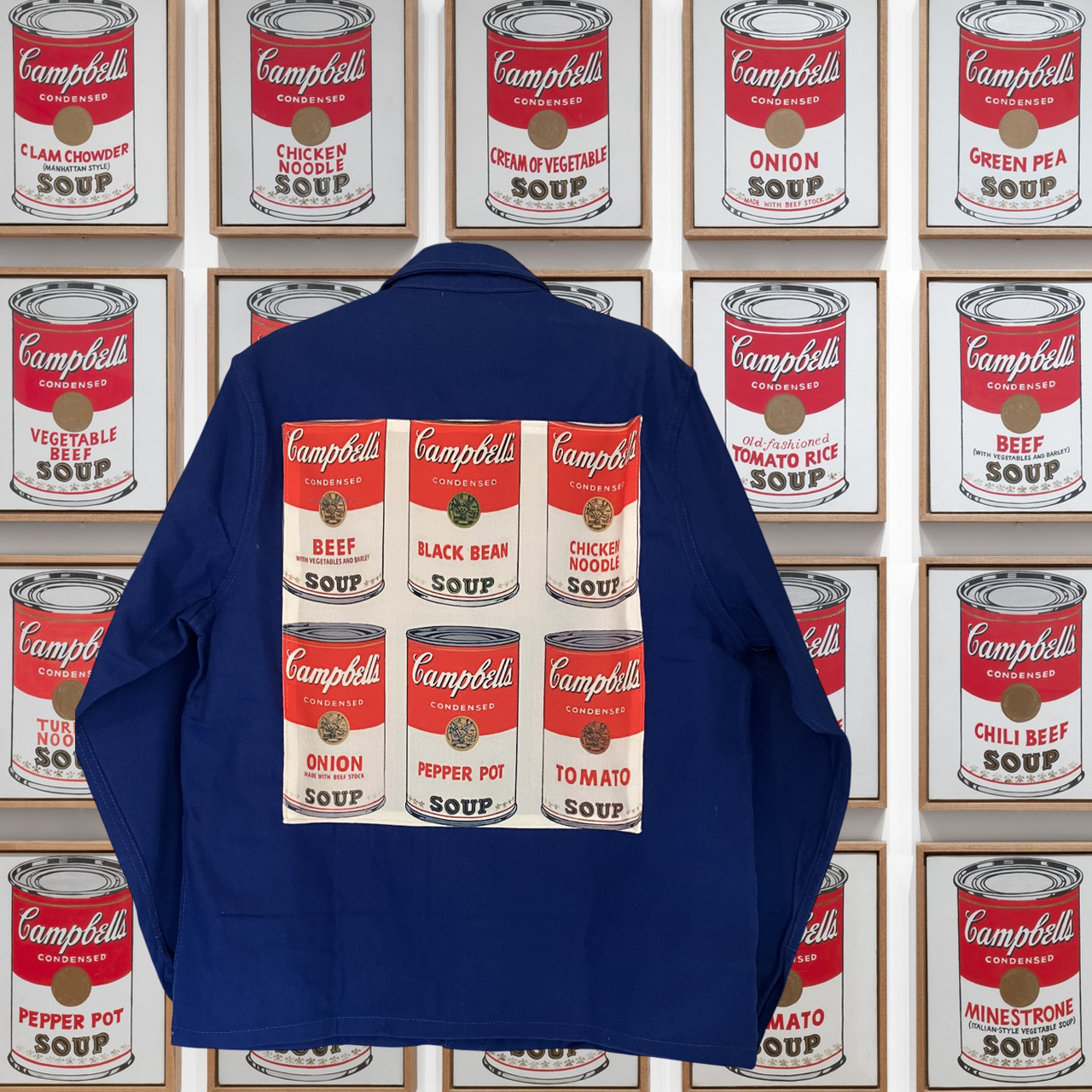 Veste bleu de travail Andy Warhol Campbell&#39;s soup