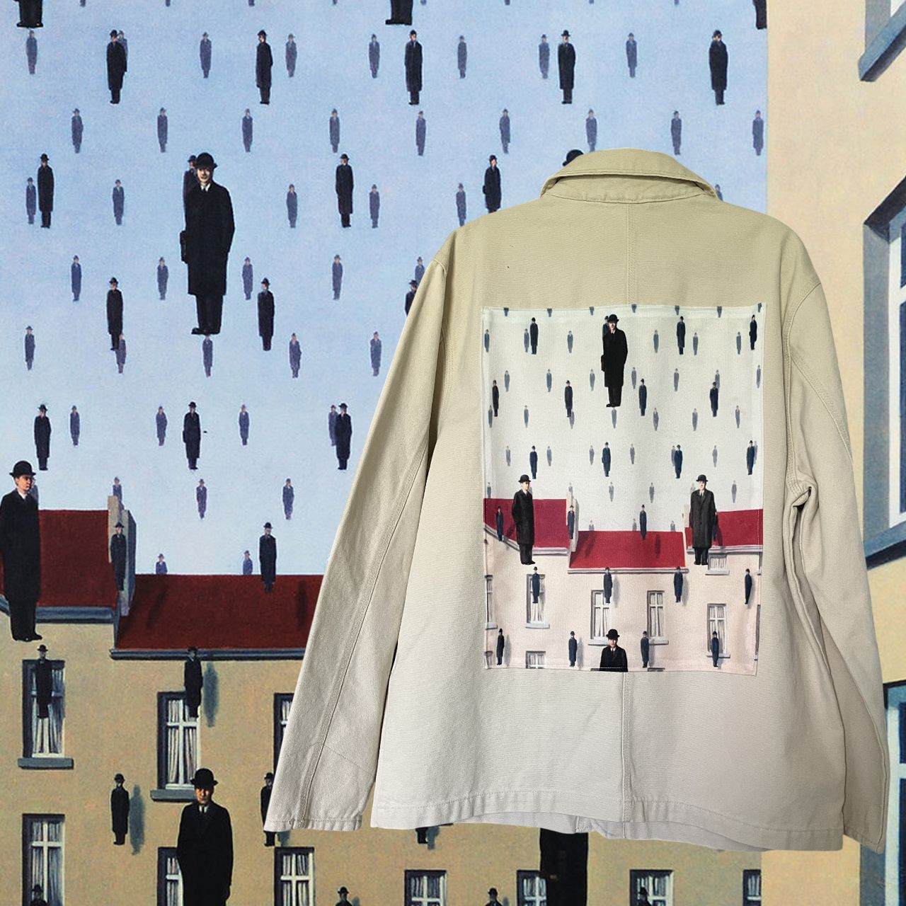 Veste style workwear René Magritte : Golconde