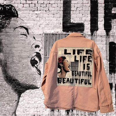 Veste style workwear Banksy Life is beautiful