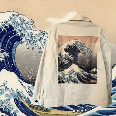 Veste Style workwear Hokusai La grande vague de Kanagawa