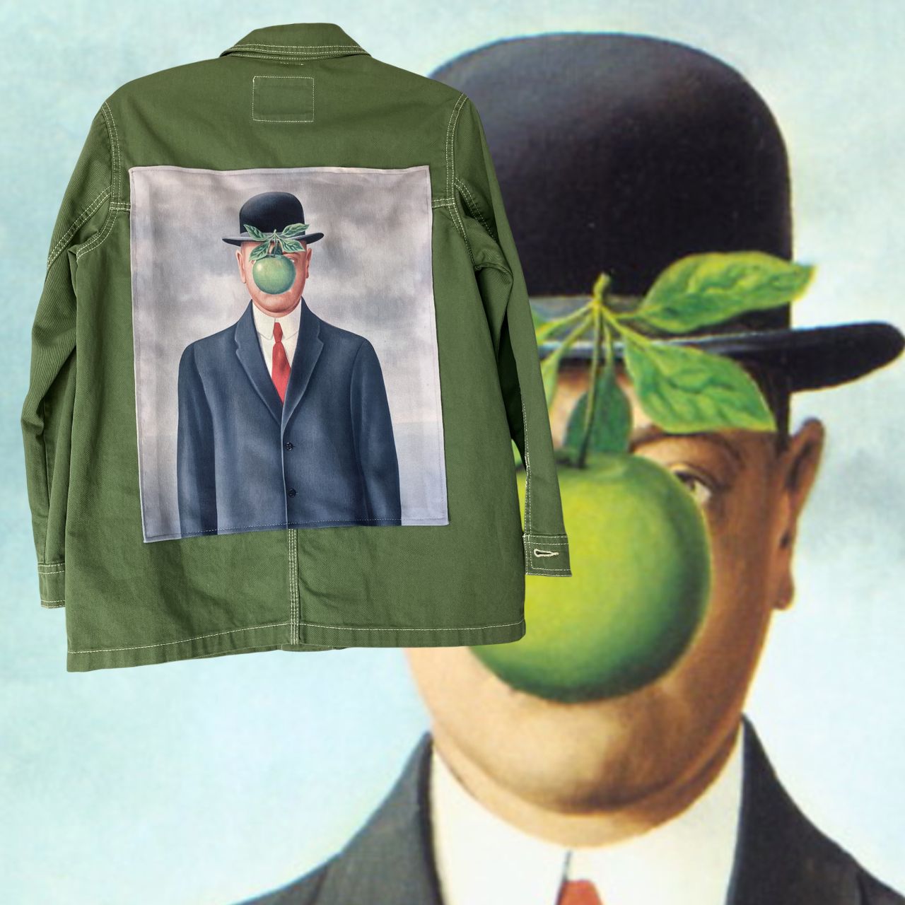 Veste style workwear René Magritte Souvenir de voyage