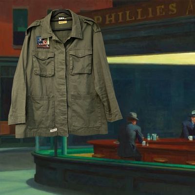 Veste kaki Edward Hopper Nighthawks