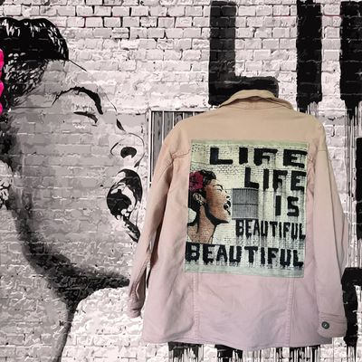 Veste style workwear Banksy Life is beautiful