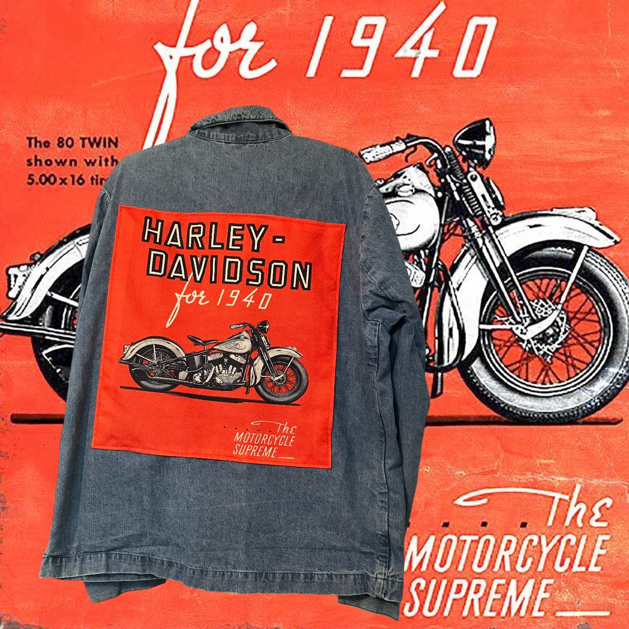 Veste Style workwear en jean Harley-Davidson 1940