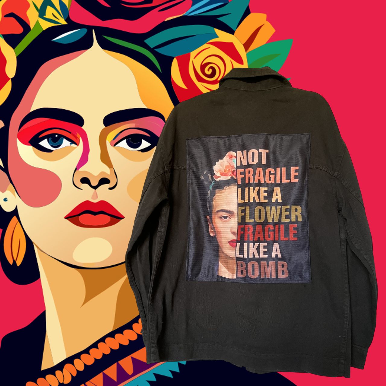 Veste Style workwear Frida Kahlo