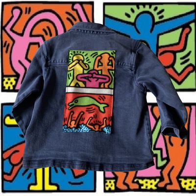 Veste bébé worker Keith Haring