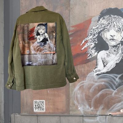 Veste Style workwear Banksy : Cosette aux larmes de fumée
