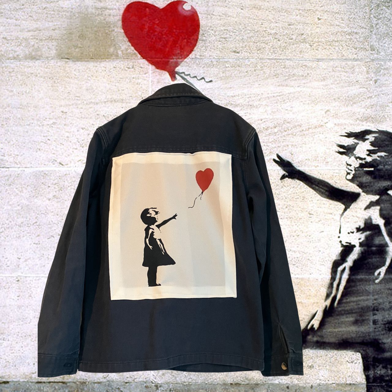 Veste Style workwear enfant Banksy Girl with balloon
