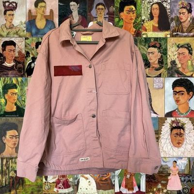 Veste Style workwear Frida Kahlo : L&#39;art et la force au quotidien