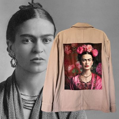 Veste Style workwear Frida Kahlo : L&#39;art et la force au quotidien