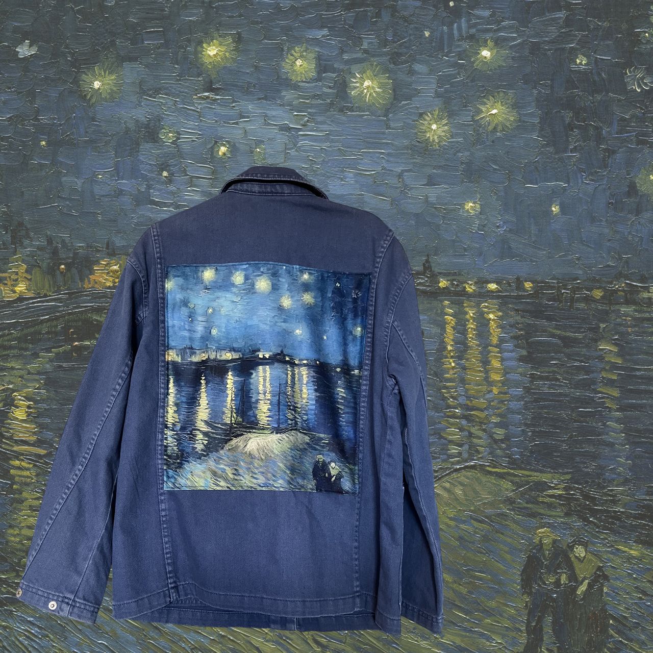 Veste Style workwear Van Gogh : Nuit étoilée sur le Rhône