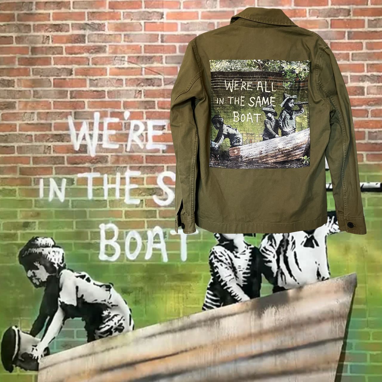 Veste Banksy – &quot;We&#39;re All in the Same Boat&quot;