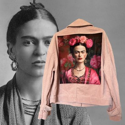 Blouson velours Frida Kahlo : L'art et la force au quotidien
