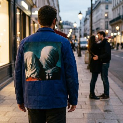 Bleu de travail René Magritte Les amants