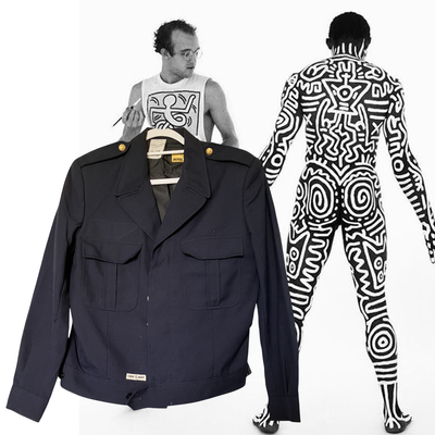 Blouson vintage Keith Haring Body painting Bill T. Jones