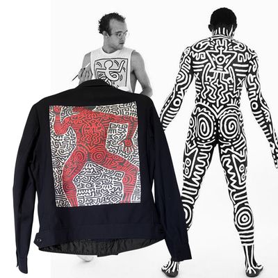 Blouson vintage Keith Haring Body painting Bill T. Jones
