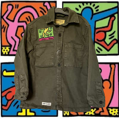Veste kaki enfant Keith Haring